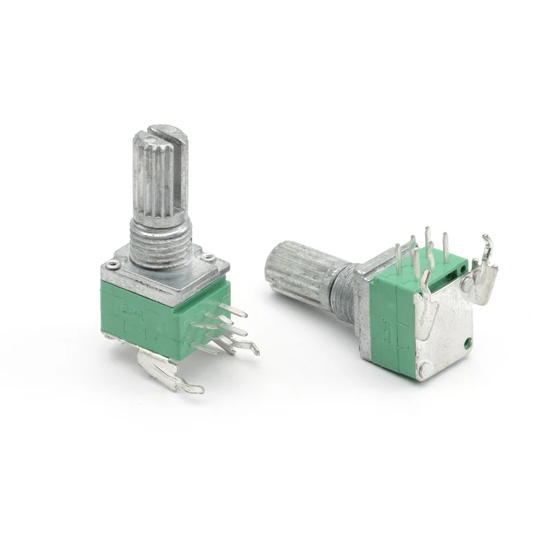 9mm metal shaft with busing with thread horizontal with bracket single with switch rotary potentiometer