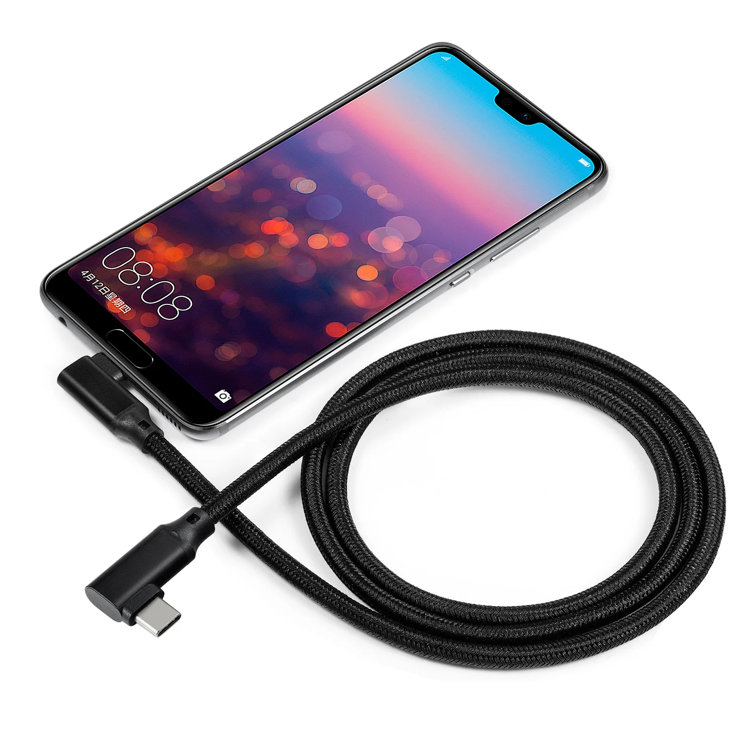 Type-c Double Elbow C to C Data Cable Right Angle 90 Degrees 10 GNE2 Male To Male E-marker Video Cable 100W