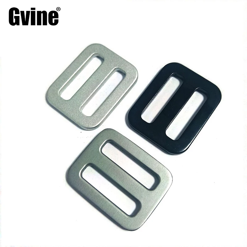 25mm 1inch Aluminum Tri-glide Buckle Slider Metal Square Ring Adjustable Buckle For Bag Webbing Belt Strap Adjuster