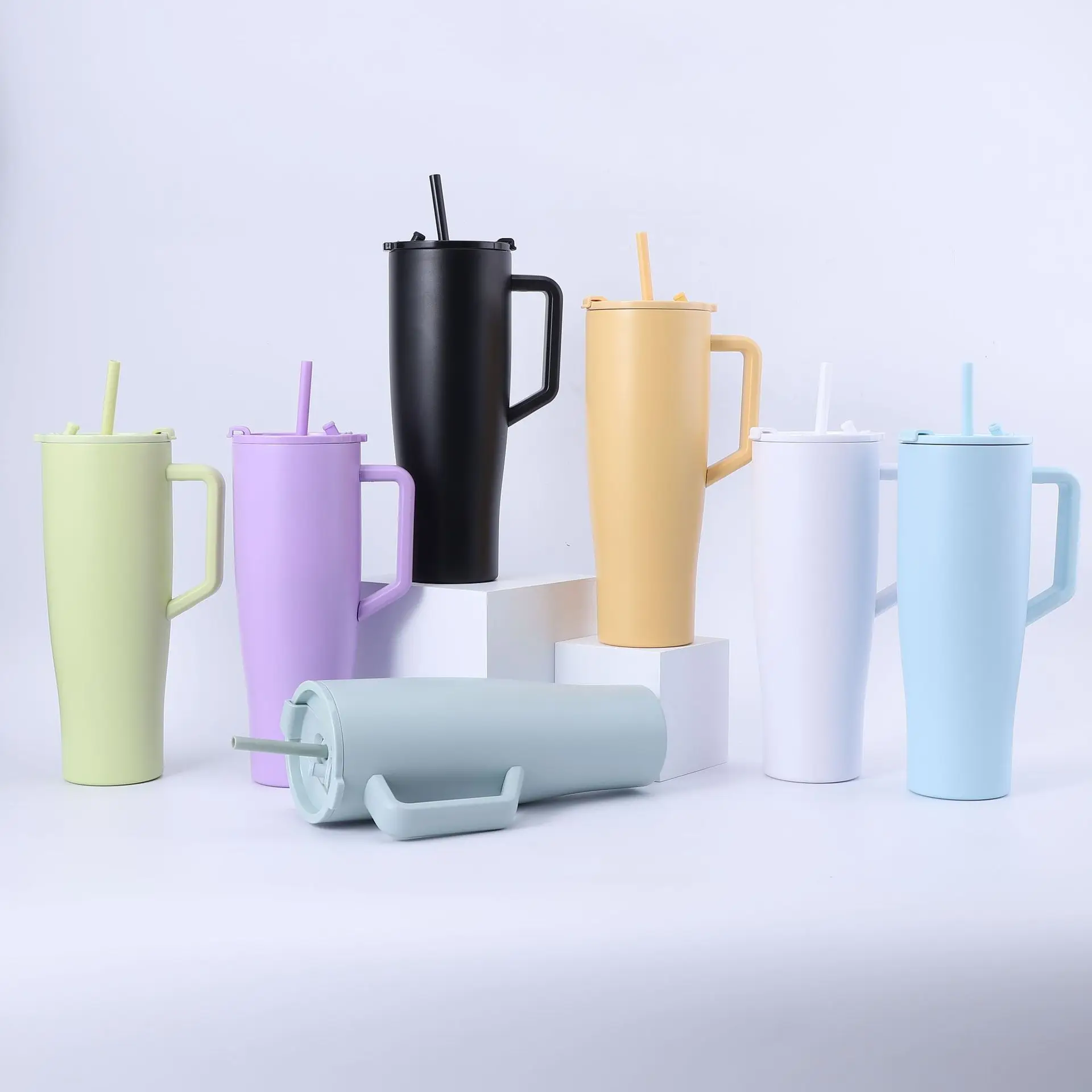 Custom 40 oz Adventure Stainless Steel Double Wall Vacuum Mug Cup Travel Coffee Mug Leakproof Insulated 40oz Tumbler With Handle