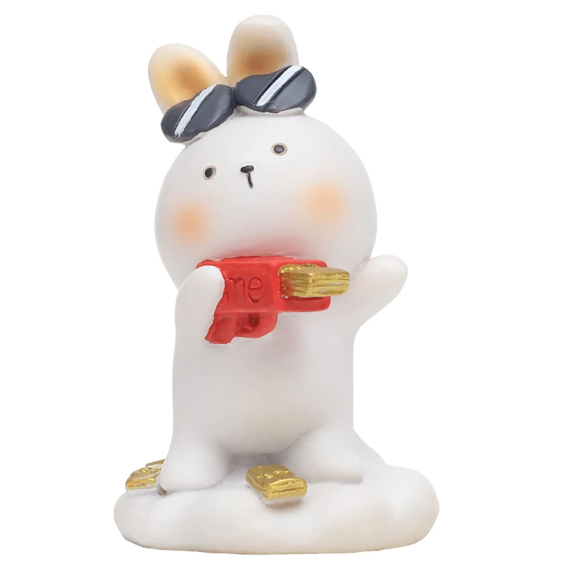 Roogo Annie Rabbit Resin Figurines Home And Desktop Decor Lovely Rabbit Design Great Present For Friends
