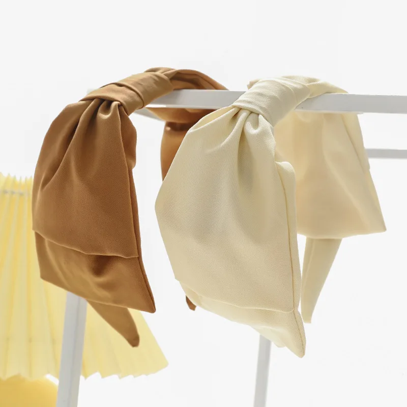 Wholesale simple solid color party hair band girl cute oversized hair band