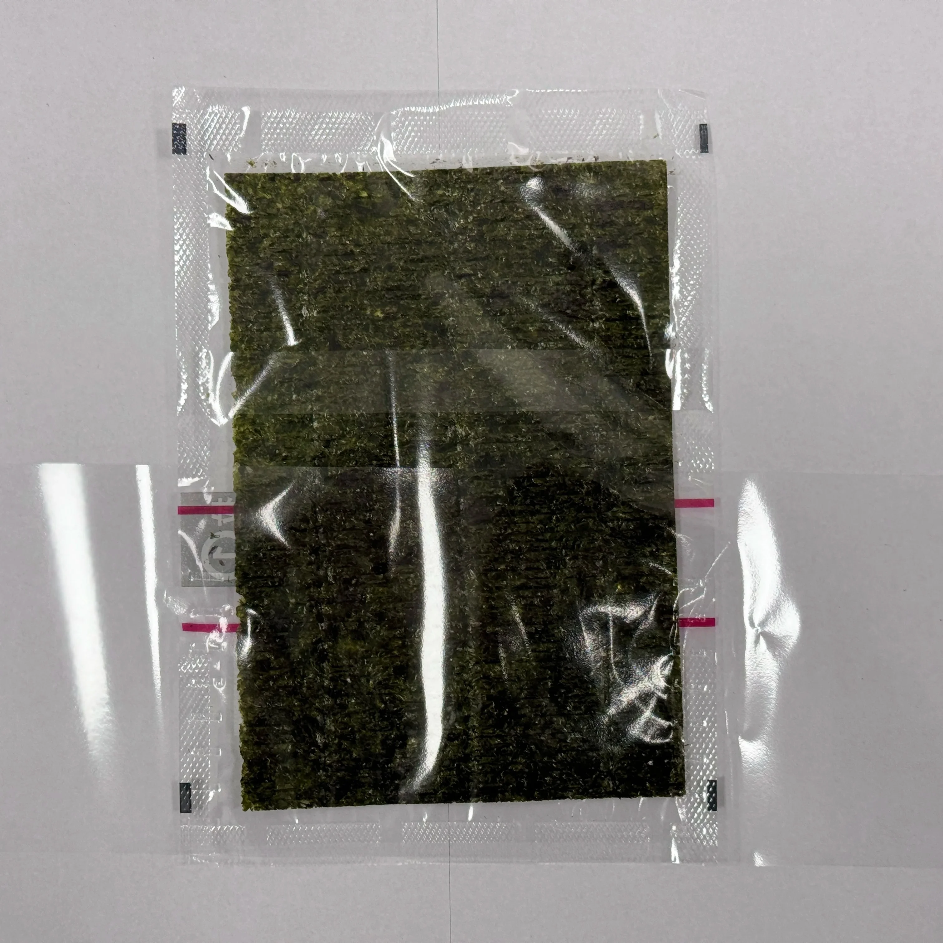 double wings for hand roll or temaki seaweed plastic film bag wrapper with pull tab