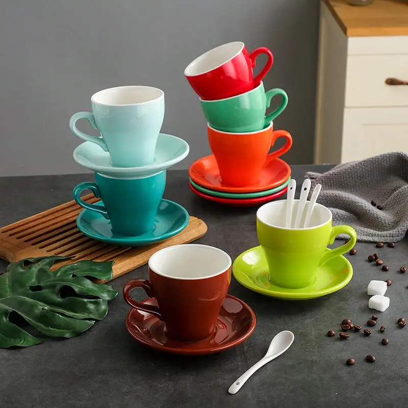 Custom Logo Ceramic coffee cup design high-end exquisite gift box cup and saucer set English afternoon tea set