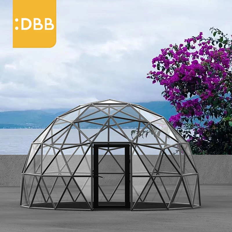 Best Selling 12Ft Round Greenhouse Glass Greenhouse Garden Professional Galvanized Steel Steel Prefab Green Houses