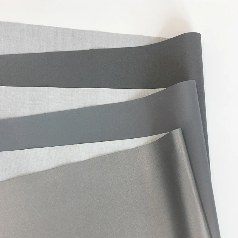 Grey Color EN20471 Reflective Fabric Reflective Polyester Reflex Material Fabric For Activewear