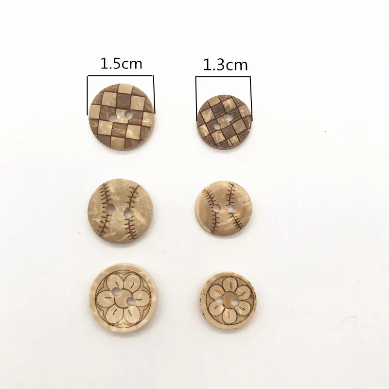 Environmental  Multi-style coconut buttons