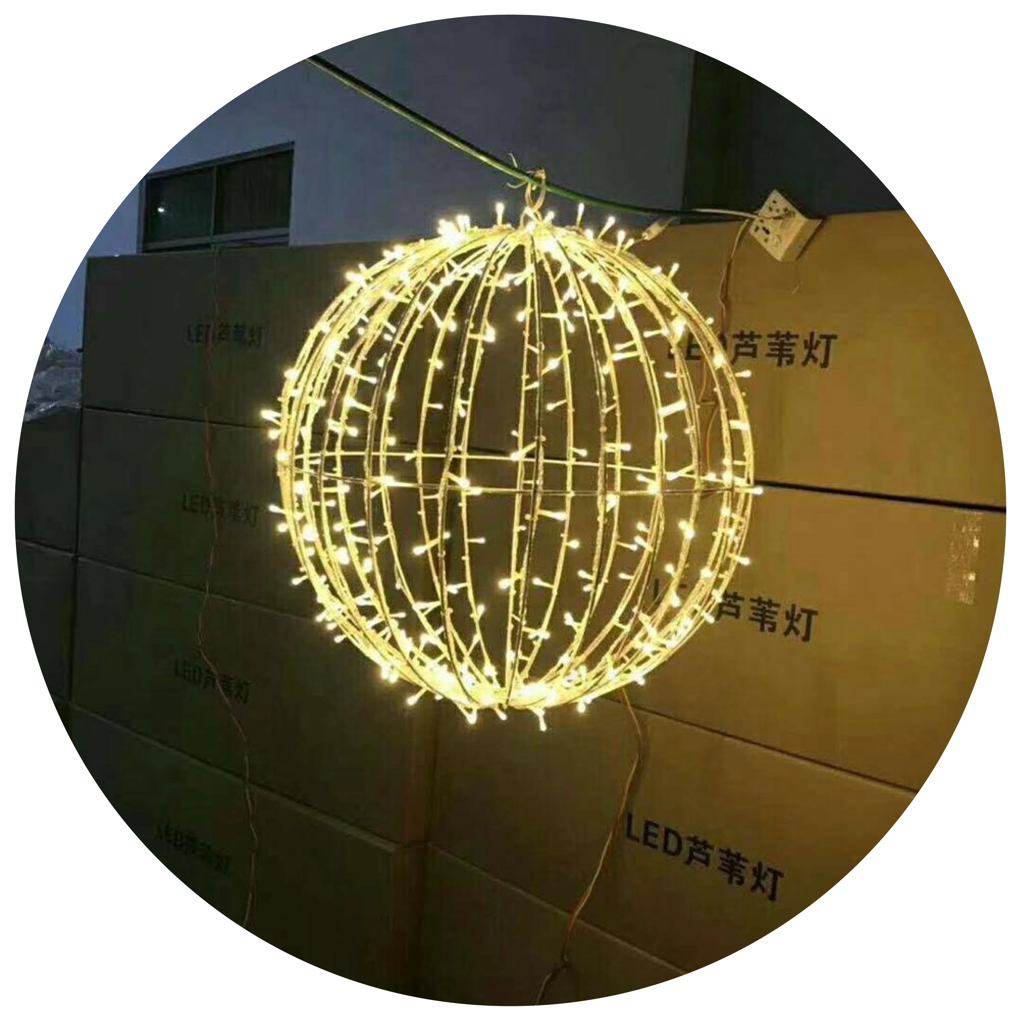 Large LED String Lights Holiday Ball Lights Indoor Outdoor Motif light  For Shopping Mall