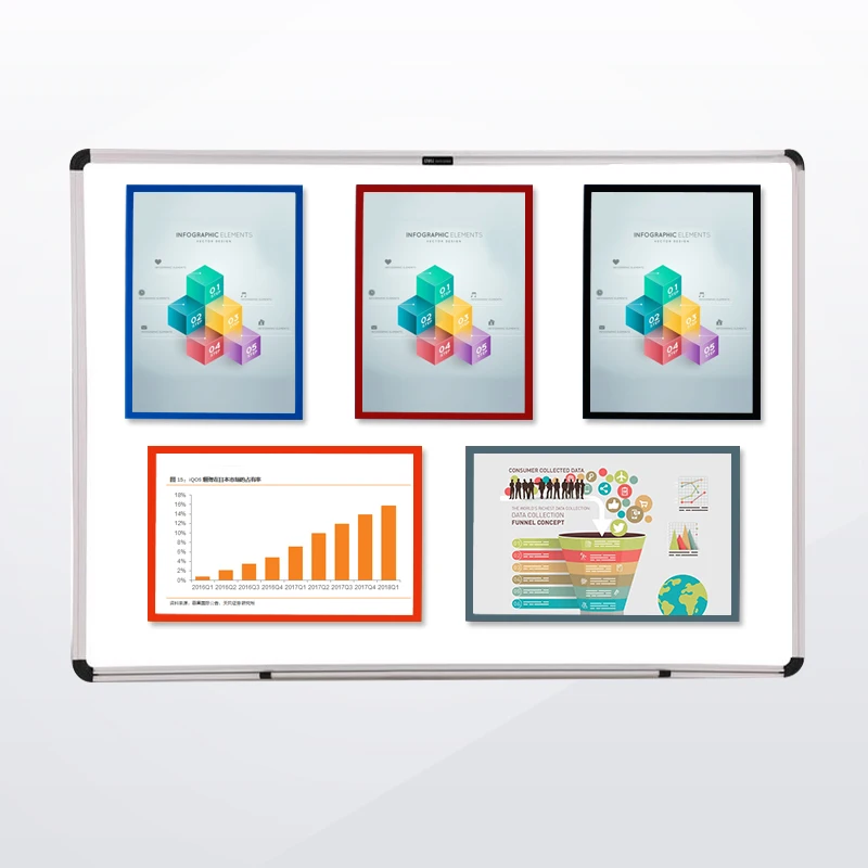 Easy to Apply Magnetic Document Holder A4 Clear Plastic Flexible Multi Colors Presentation Folder File Documents Packing PVC UCI