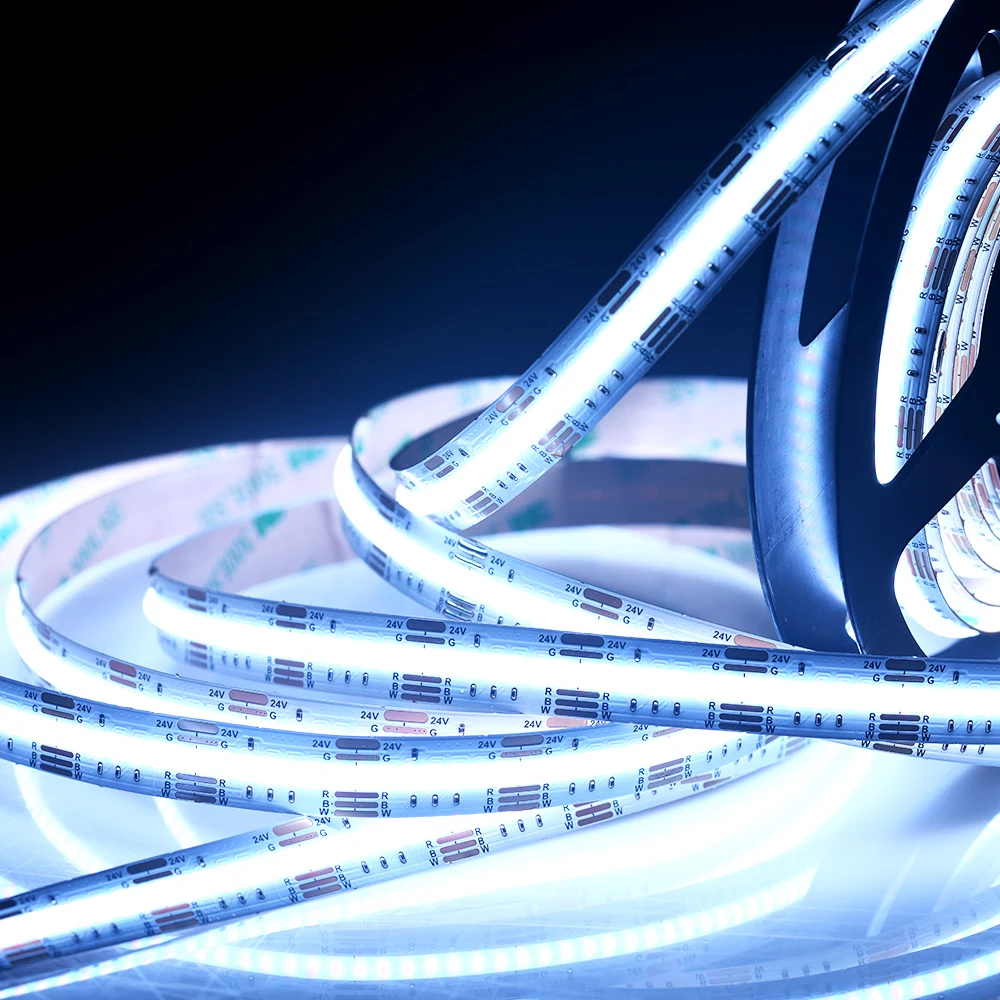 Smooth and Soft Light Flexible COB Strip 864leds DV24V 20W/M UCS2904 LC8824 RGBW  High Intensity Waterproof Outside Ornamental