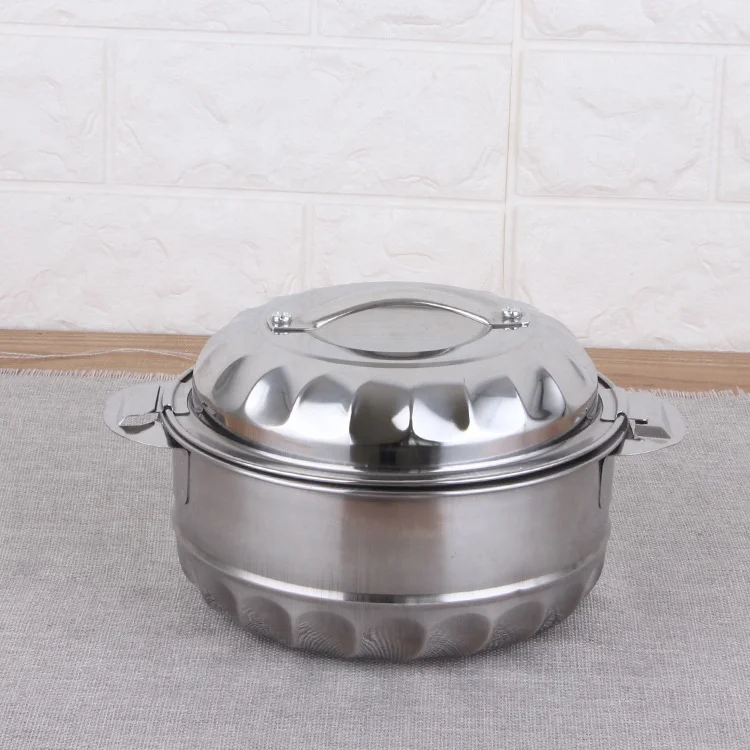Hot sale  Stainless Steel cookware sets Insulated Casserole Africa Hot Pot 3pcs set / 4pcs set fresh pot  for Food Serving