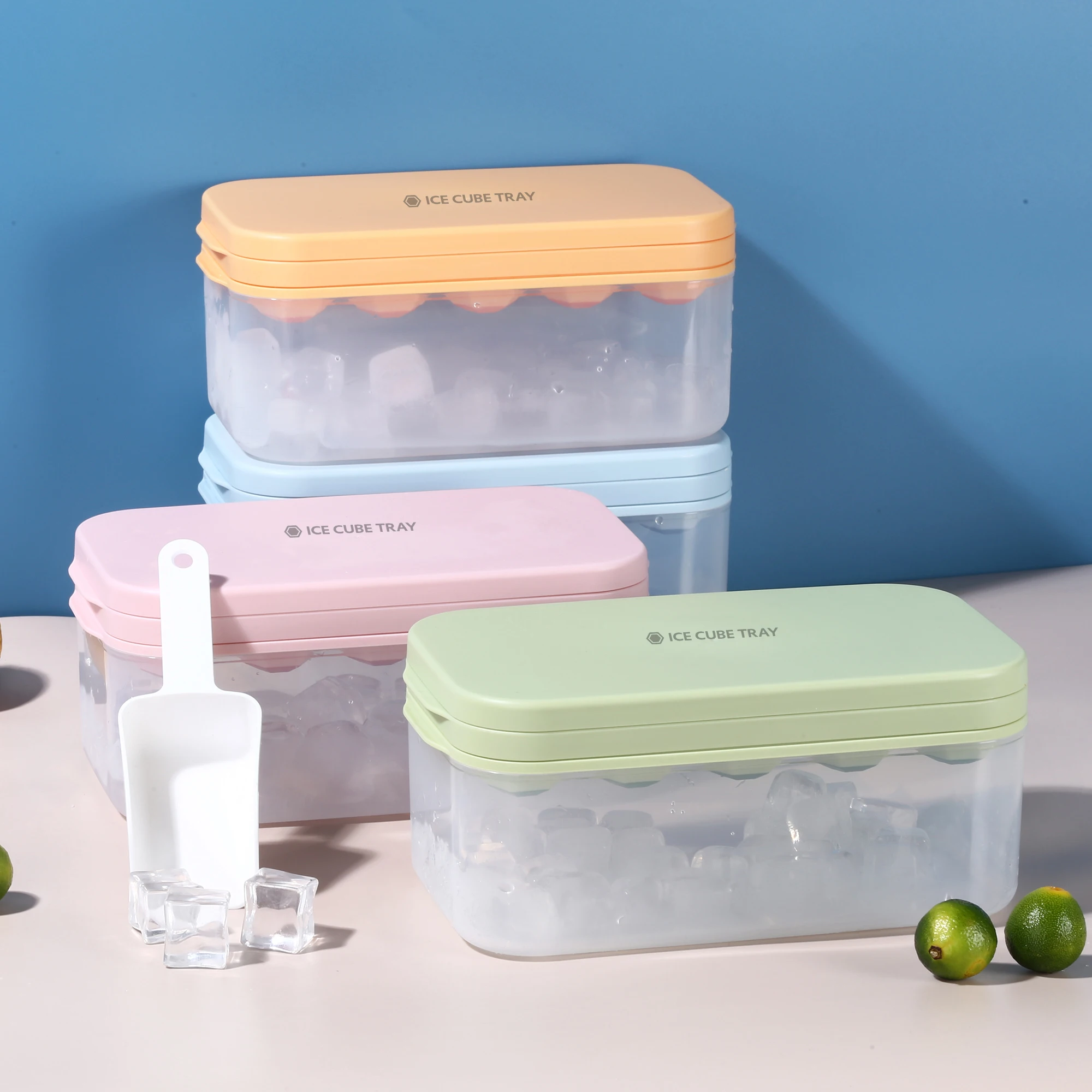 Amazon Hot Selling Reusable Round Ice Cube Tray With Lid Ice Ball Maker Mold Silicone Ice Ball Mold