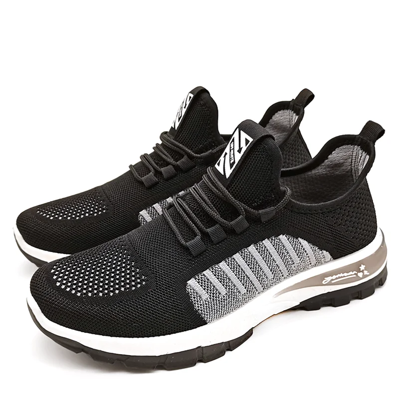 
2021 New design flying woven breathable casual mens shoes men sport shoes 