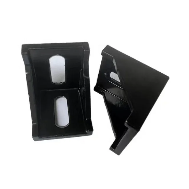 40 Series L bracket Black Flat Mounting Right Angle Bracket