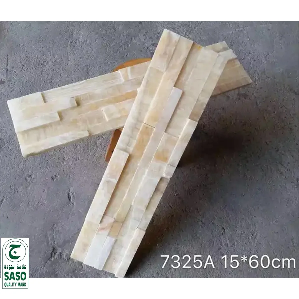 Natural stone splicing 3d outdoor wall slate cladding elevation veneer villa exterior wall plate