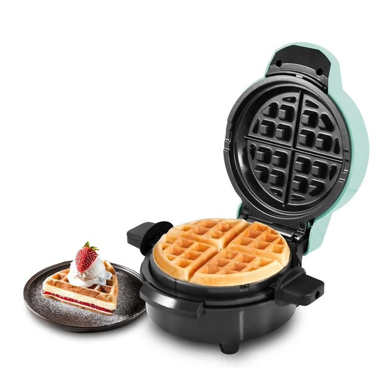 Compact Design 5.5 Inch Non-Stick Waffle Maker for 1.5-Inch Jumbo Thick Waffles, Hash Browns, Keto, Snacks, Sandwich, Eggs