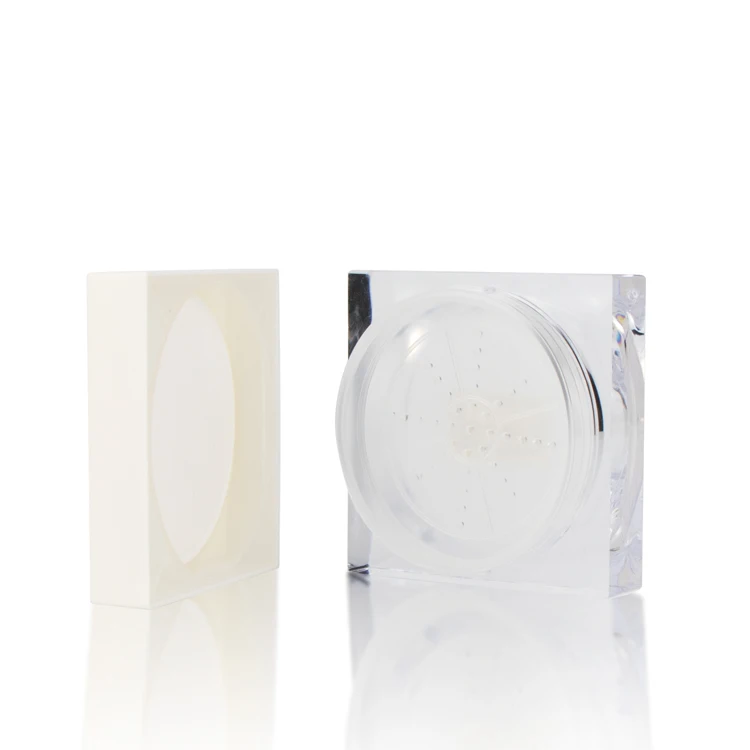 Luxury mini 5 g 10 g  clear cosmetic jar square acrylic cream jar for eye cream