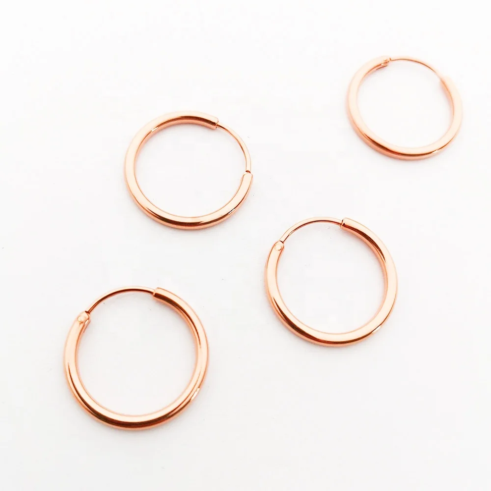 Earrings Circle Korean Fashion Jewelry Circle Hoop Earrings Steel Jewelry Stainless Earings Gold Plates Non Tranish Jewelry