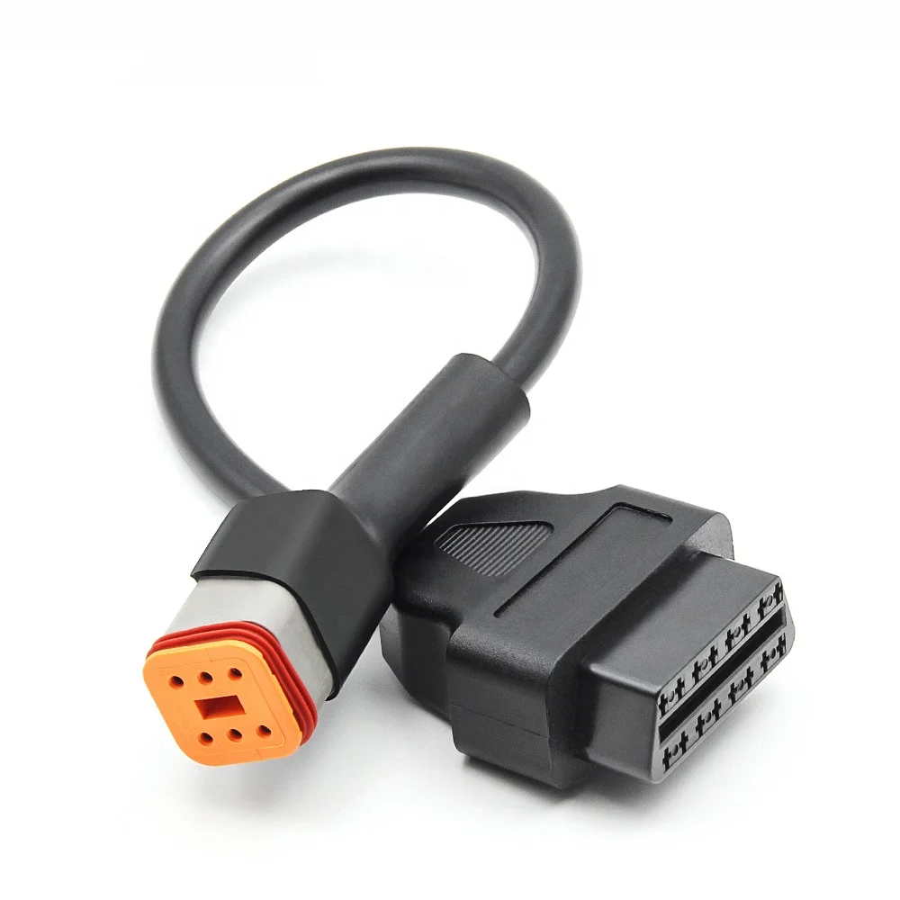 Motorcycle 6Pin Female 4 6 Pin 4Pin 6Pin To OBD 16Pin Adapter OBD2 Connector Diagnostic Cable For Harley Davidson