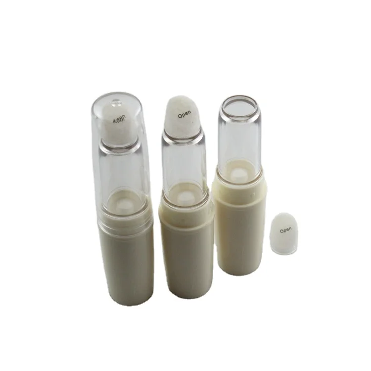 
moq 500pcs TM-LG601 3.0ml twist up lip gloss bottle beige case empty lip stain container lip stick pen package 