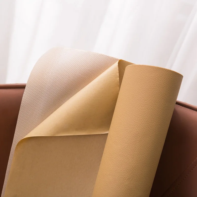 Hot-sale pu synthetic leather self adhesive leather stock artificial leather roll
