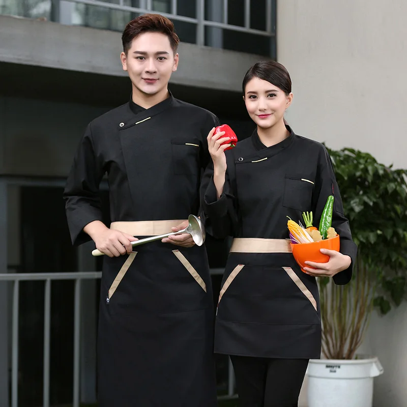 Newly designed chef clothing fashion unisex chef uniforms chef jacket for kitchens and restaurants