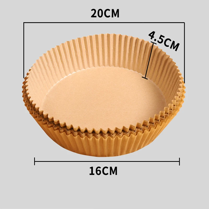 50 PCS 20*20 Silicone Air Fryer Disposable Paper Liner Microwave Oven Oil-Proof Baking Pads for Air Fryer