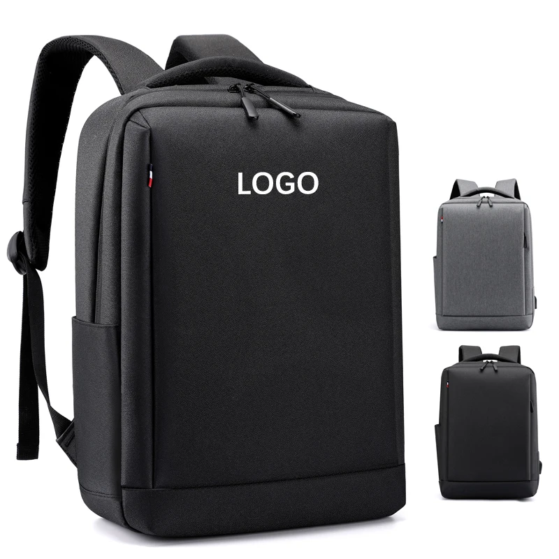 GM Low MOQ Custom Logo Geometric Laptop Backpack Computer Charging Backpacks Travelling Laptop Backpack With USB Schoolbag