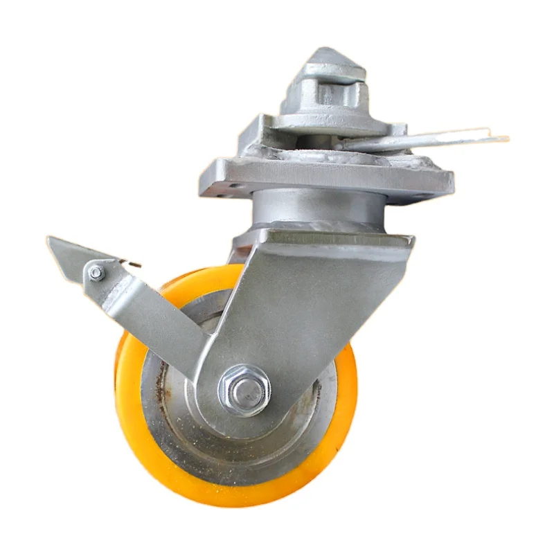 8*4 inch heavy duty double locked caster wheels ISO shipping container 5 ton industrial caster wheel