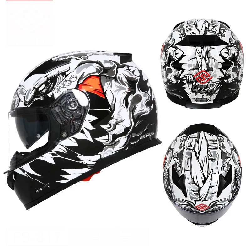 Faseed  High Quality kyt helmet full face Motorcycle ECE Certified Double Visors Men Riding casco de motocicleta certificado