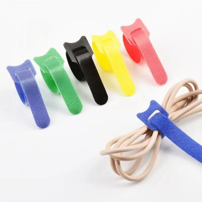 Data Cable Ties Custom Binding Strap Velcroes High Quality Cable Ties Binding Strap Velcroes 100% Nylon Hook and Loop Velcroes