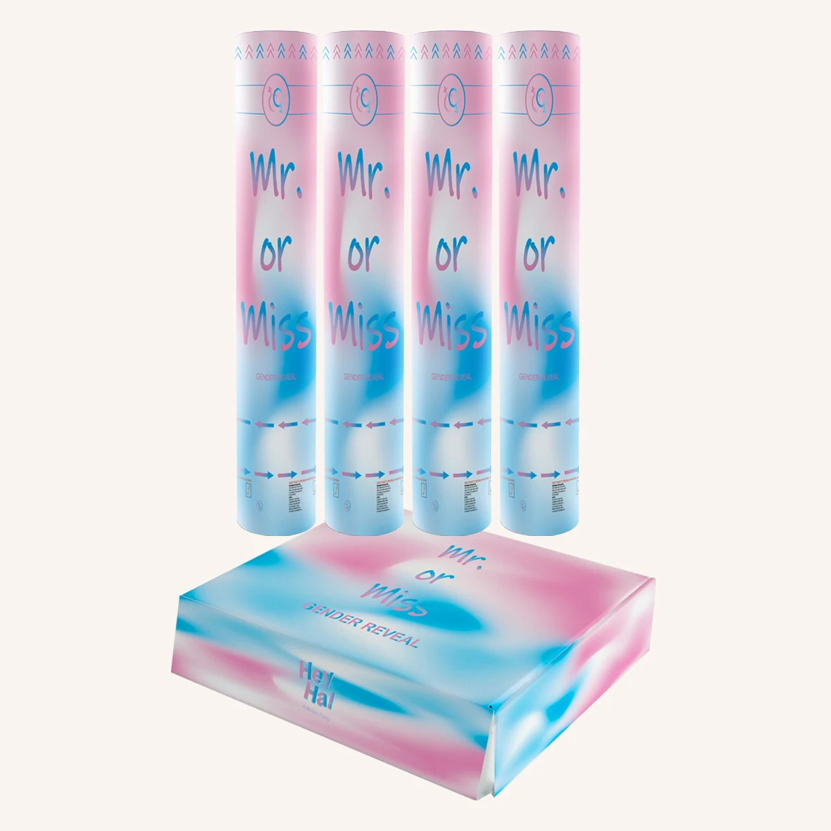 Heyha Baby Gender Reveal Party Supplies Pink Blue Colour Smoke Powder Confetti Cannon For Baby Shower Party