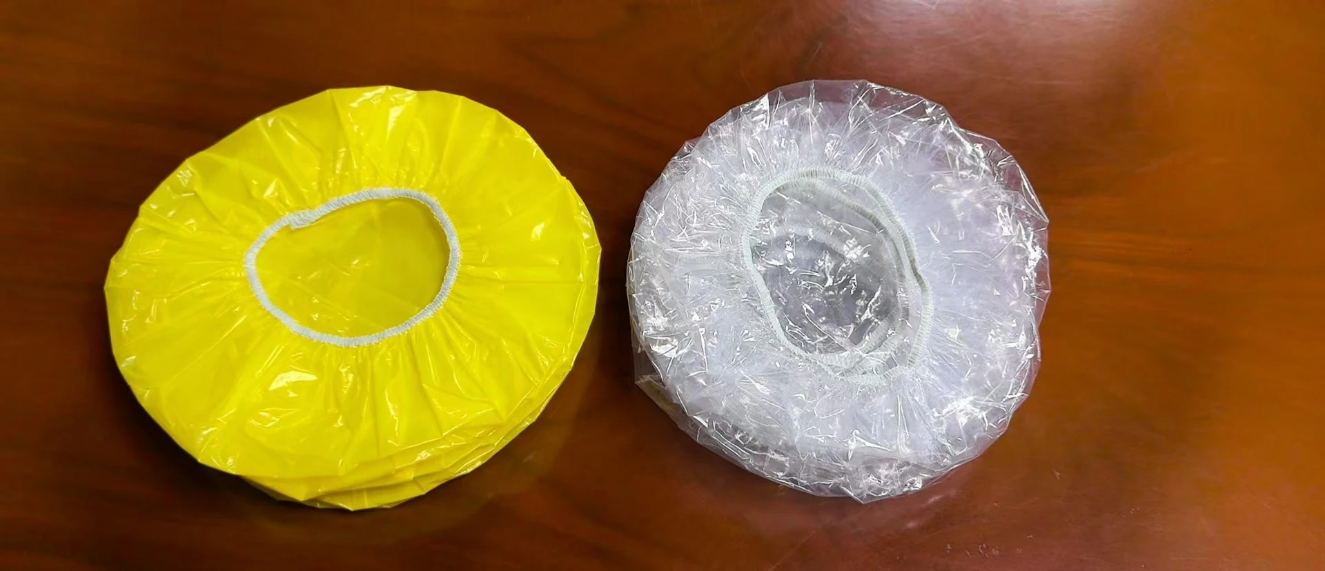 Unisex Waterproof PE Hair Cap for Hair Dyeing Anti Dust Disposable PE Shower Cap Transparent