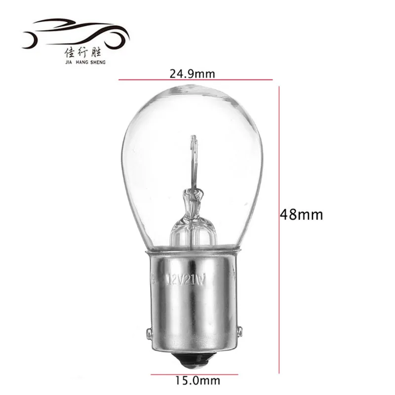 
Halogen S25 1156 1157 BA15S Bulb 12V 21W T5 T10 S25 Bulb Halogen Clear Glass for Universal Autos Turn Signal Brake Backup Light 