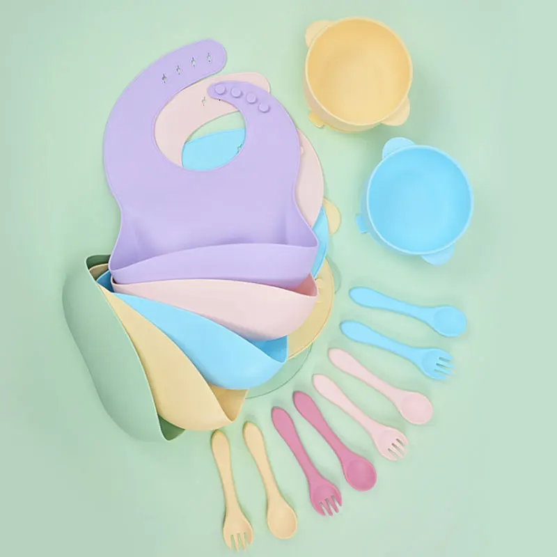 Silicone Baby Bib Spoon Plate Bowl Baby Feeding Set Other Baby Supplies Products Of All Types