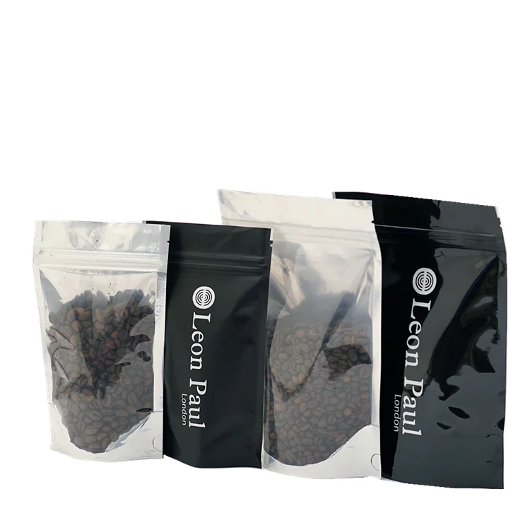 Custom Private Label Gusseted Sealed 250 Grams And 500 Grams 1Kg  Coffee Bean Bags With Valve Zip