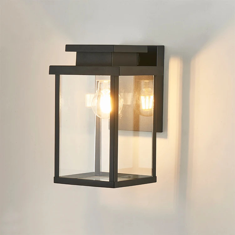 Popular square glass cover outdoor wall lamp decoration LED street lamp