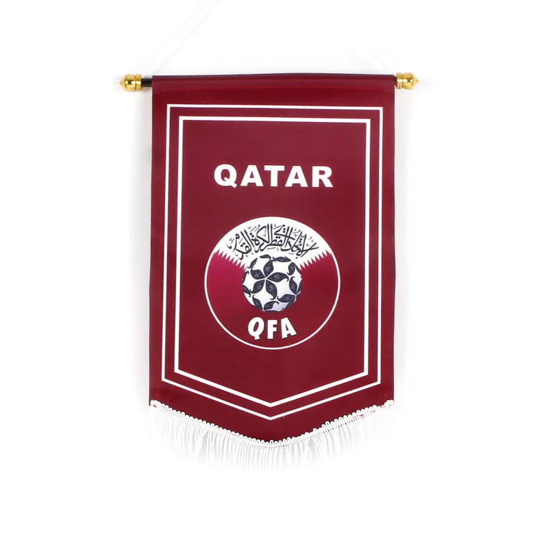 Small Minimum Order Quantity Customize Any Design  Football Pennant Decorative Hanging Display Flag for Football Club