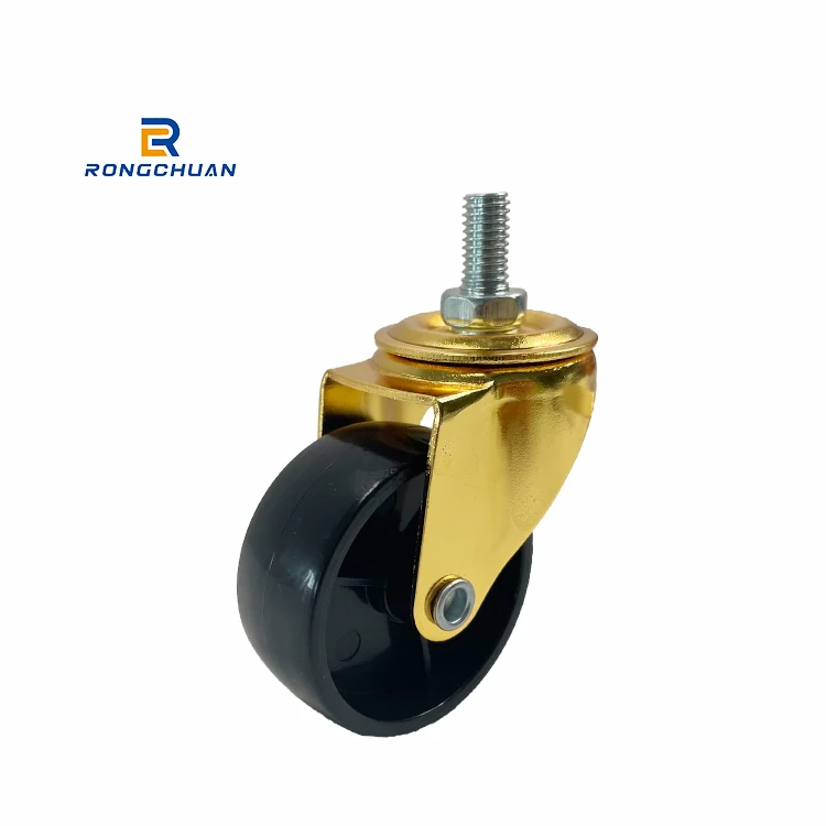 2 Inch Black PP Universal Wheel Nylon Wear-Resistant Replacement Universal Furniture Caster