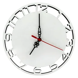 Custom Sublimation MDF Wall Clock Vintage Rustic Large Wooden Clocks Home Decoration Modern Fashion Hollow Design Blank Creative