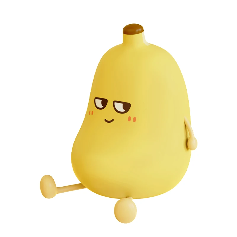 Banana Boy Mini Atmosphere Lamp USB Charging Nightlight with Timed Function for Bedroom or Desktop Decor