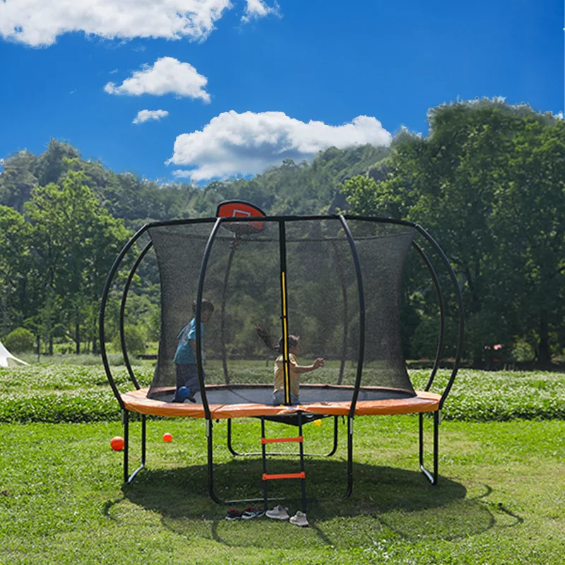 Zoshine Popular 10FT Pumpkin Trampoline Manufacturer Direct Shipping Fast Shipping Trampoline Home Outdoor In Stock