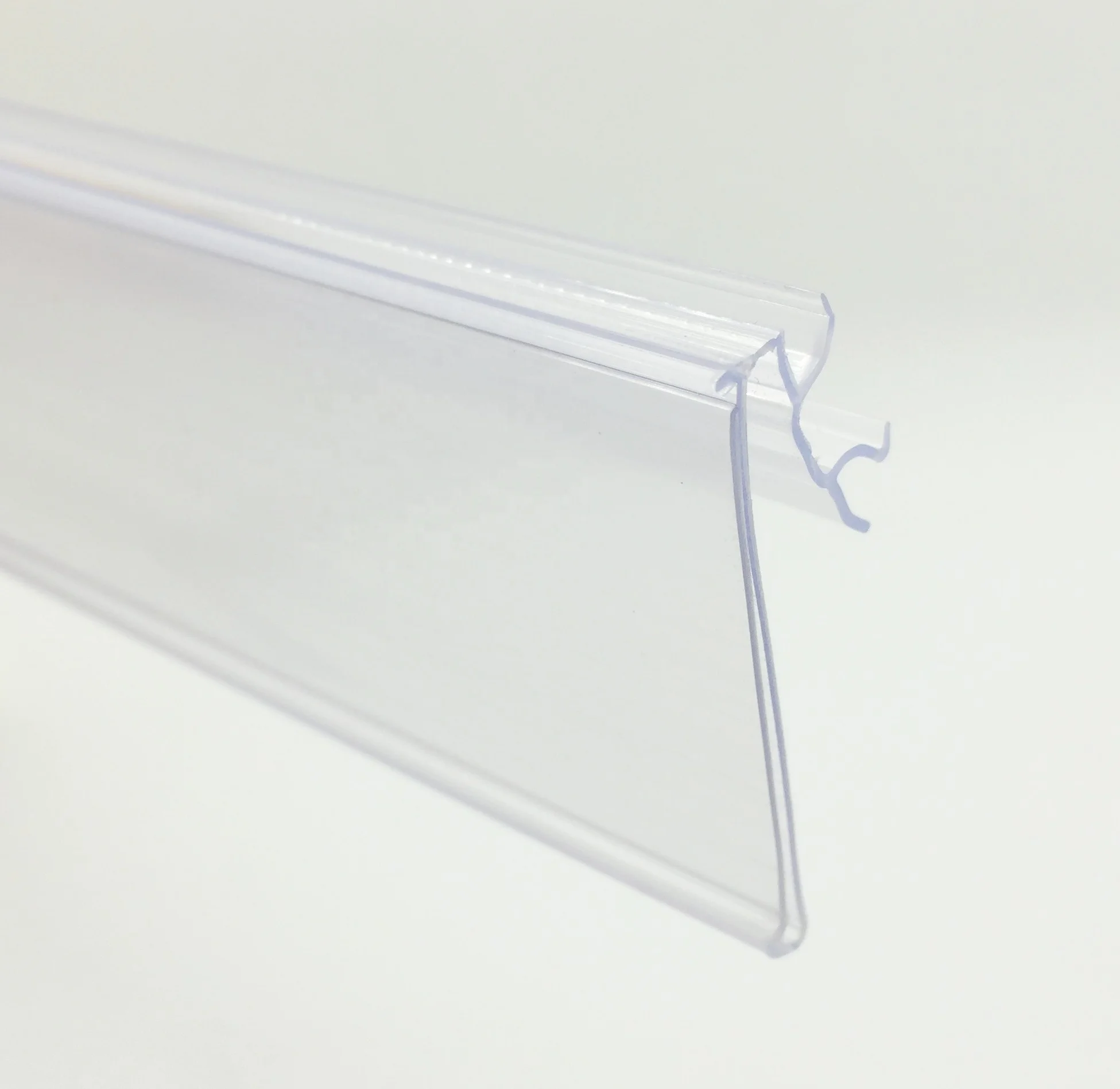 Store retail Supermarket 12~15mm H C channel shelf flip up data strip/ fruits and vegetables price tag display label holder