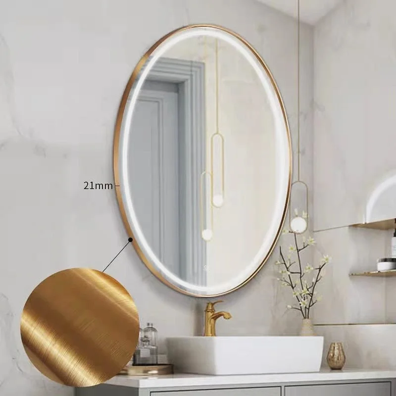 Modern Home Decorative round Smart LED Glass Mirror Wall Mounted for Bathroom or Salon Wholesale from China