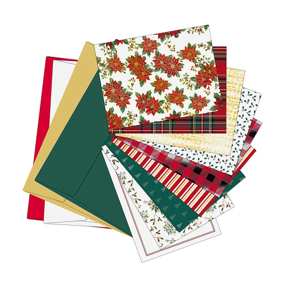 Decorative new style custom gift luxury  thank you card envelope note cards and envelope printing