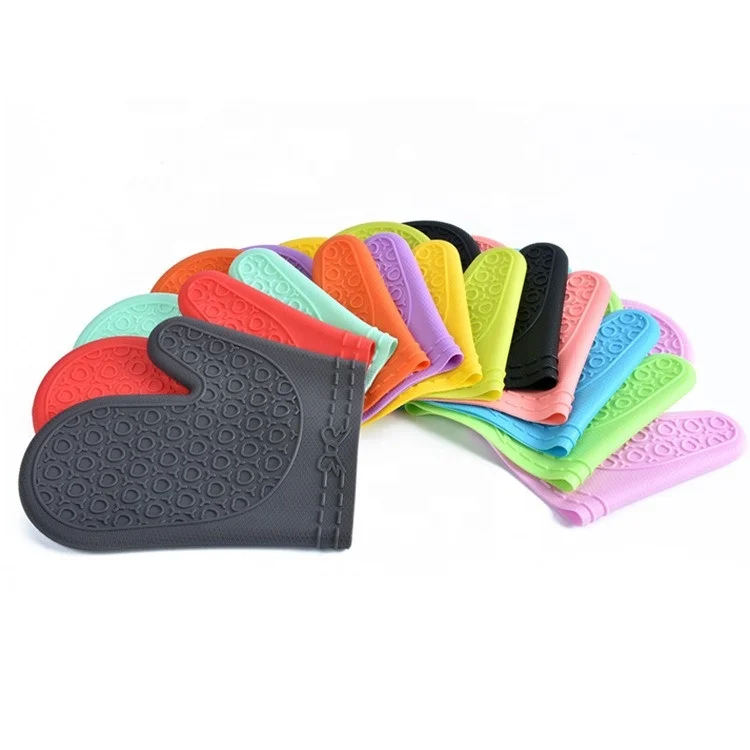 New Hot Sale silicone Oven Mitts Gloves Resistant MAX Heat Silicone BBQ Grilling Gloves for Cooking Baking Barbecue Potholder