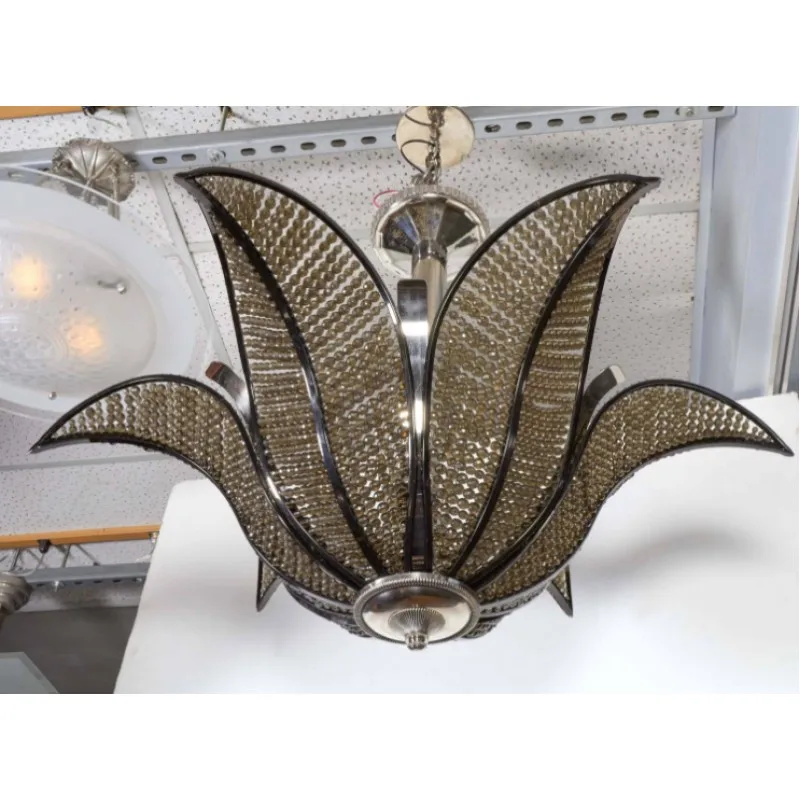 Golden Supplier American Design Led Ceiling Hanging Nordic Modern Pendant Lights Home Office Decorative Floral Lotus Chandelier