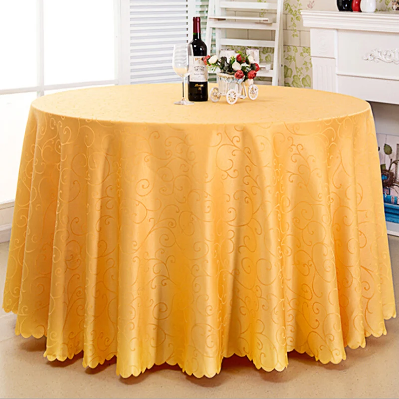 Europe Style Satin Tablecloth for Hotel Banquet Round Table Cover Manteles Fabric Dining Table Cloth For Hotel Office Wedding