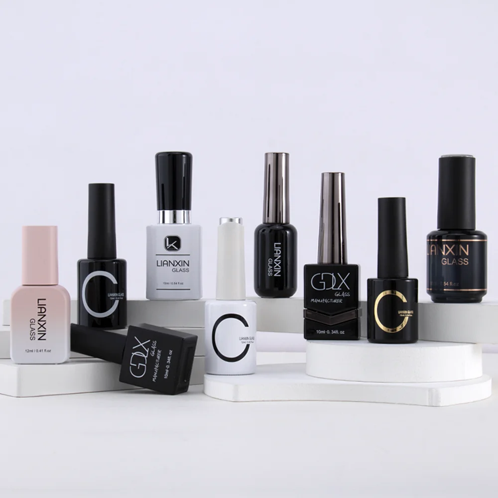 Wholesale 10ml 12ml Nail Polish Empty Bottle 15ml Luxury Glass Custom Empty Nail Polish Bottle