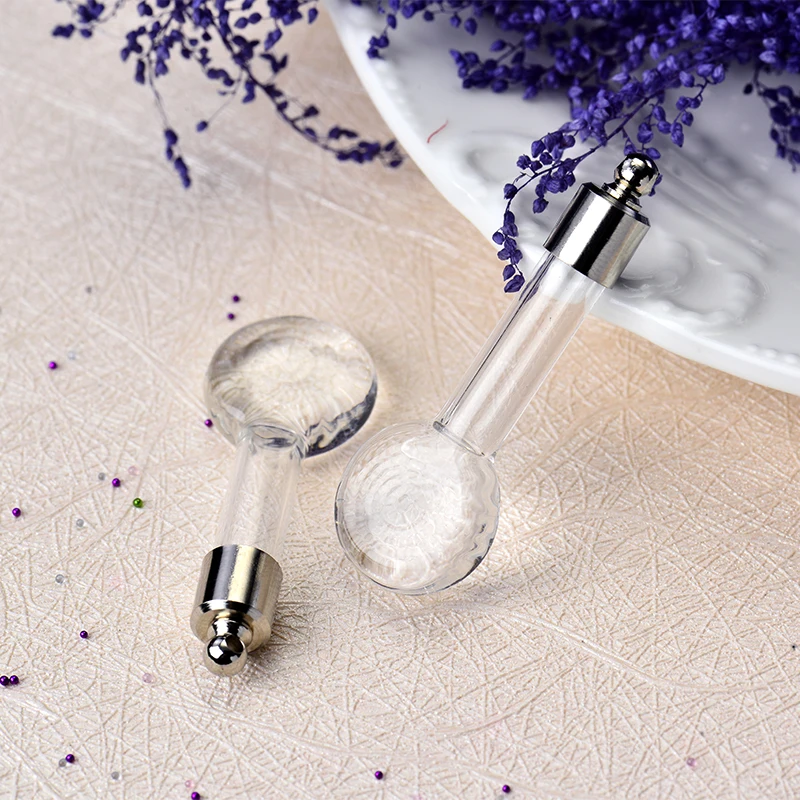 
Clear lollipop shape glass vial glass tube pendant mini perfume bottle 